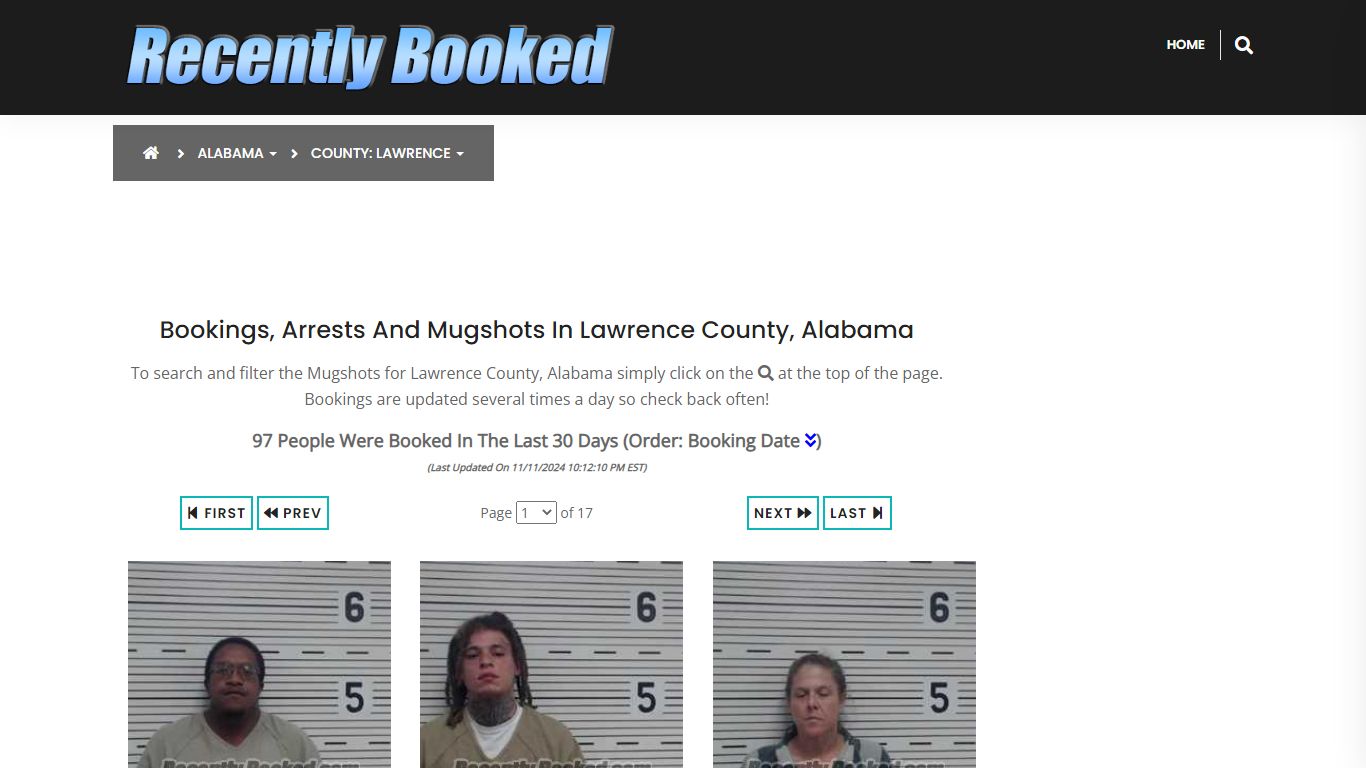 Bookings, Arrests and Mugshots in Lawrence County, Alabama