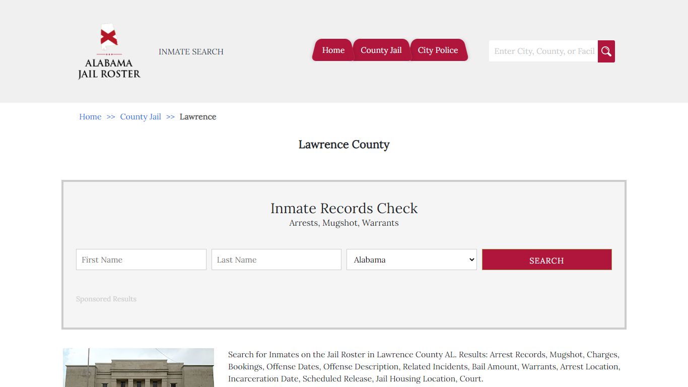 Lawrence County - Alabama Jail Inmate Search