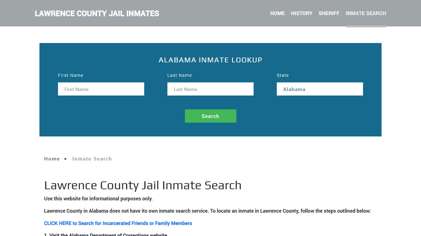 Lawrence County, AL Detainee Lookup